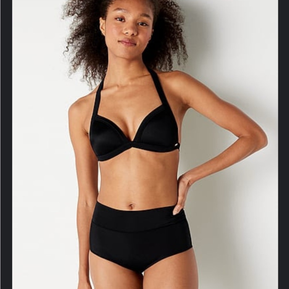 Victoria's Secret Black Tie-back Bikini Top